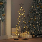 Albero di Natale in metallo con supporto Nero 90 cm Acciaio