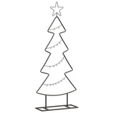 Albero di Natale in metallo con supporto Nero 90 cm Acciaio