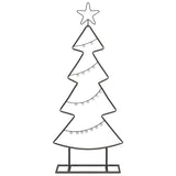 Albero di Natale in metallo con supporto Nero 90 cm Acciaio