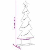 Albero di Natale in metallo con supporto Nero 90 cm Acciaio