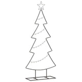 Albero di Natale in metallo con supporto Nero 125 cm Acciaio