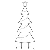 Albero di Natale in metallo con supporto Nero 125 cm Acciaio