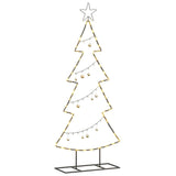 Albero di Natale in metallo con supporto Nero 125 cm Acciaio