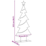 Albero di Natale in metallo con supporto Nero 125 cm Acciaio