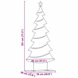 Albero di Natale in metallo con supporto Nero 180 cm Acciaio