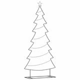 Albero di Natale in metallo con supporto Nero 210 cm Acciaio