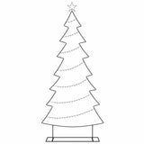 Albero di Natale in metallo con supporto Nero 210 cm Acciaio