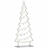 Albero di Natale in metallo con supporto Nero 210 cm Acciaio