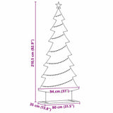 Albero di Natale in metallo con supporto Nero 210 cm Acciaio