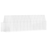 Gabbia per polli 2 pcs Argento 600 x 100 x 210 cm