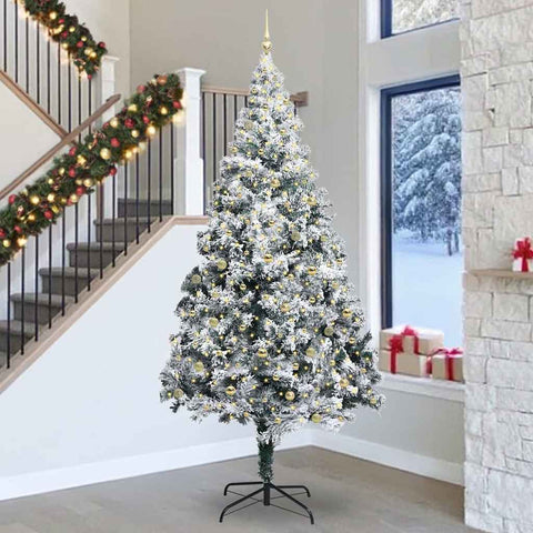 Albero di Natale con 300 LED con supporto Verde 300 cm PVC