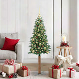 Albero di Natale snodato con 150 LED con supporto Verde 150 cm