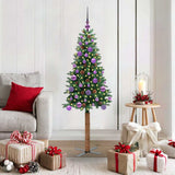Albero di Natale snodato con 150 LED con supporto Verde 150 cm