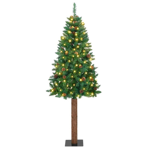 Albero di Natale snodato con 300 LED con supporto Verde 180 cm
