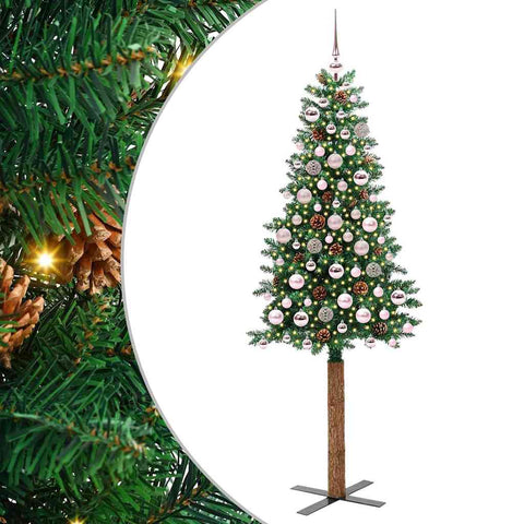 Albero di Natale snodato con 300 LED con supporto Verde 180 cm