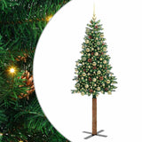 Albero di Natale snodato con 300 LED con supporto Verde 180 cm