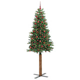 Albero di Natale snodato con 300 LED con supporto Verde 210 cm