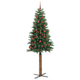 Albero di Natale snodato con 300 LED con supporto Verde 210 cm