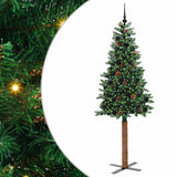 Albero di Natale snodato con 300 LED con supporto Verde 210 cm
