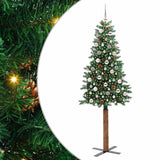 Albero di Natale snodato con 300 LED con supporto Verde 210 cm