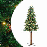 Albero di Natale snodato con 300 LED con supporto Verde 210 cm