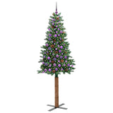 Albero di Natale snodato con 300 LED con supporto Verde 210 cm
