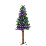 Albero di Natale snodato con 300 LED con supporto Verde 210 cm