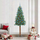 Albero di Natale snodato con 300 LED con supporto Verde 210 cm