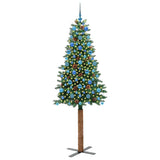 Albero di Natale snodato con 300 LED con supporto Verde 210 cm