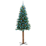 Albero di Natale snodato con 300 LED con supporto Verde 210 cm