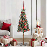 Albero di Natale snodato con 150 LED con supporto Verde 150 cm