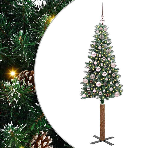 Albero di Natale snodato con 150 LED con supporto Verde 150 cm