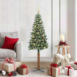 Albero di Natale snodato con 150 LED con supporto Verde 150 cm