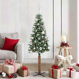 Albero di Natale snodato con 150 LED con supporto Verde 150 cm