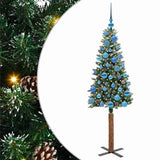 Albero di Natale snodato con 150 LED con supporto Verde 150 cm