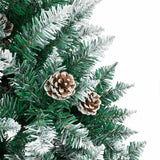 Albero di Natale snodato con 300 LED con supporto Verde 180 cm