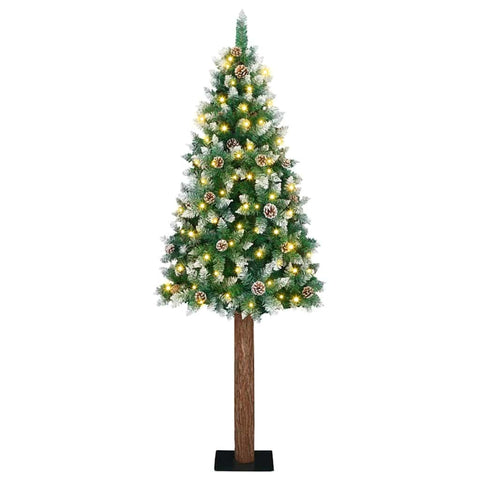 Albero di Natale snodato con 300 LED con supporto Verde 210 cm