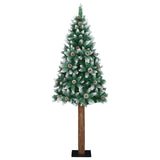 Albero di Natale snodato con 300 LED con supporto Verde 210 cm