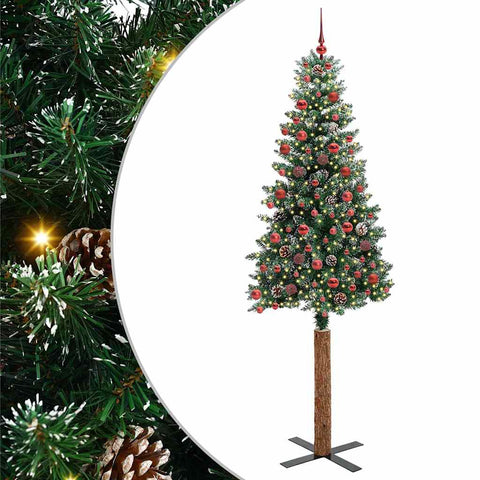 Albero di Natale snodato con 300 LED con supporto Verde 210 cm
