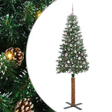 Albero di Natale snodato con 300 LED con supporto Verde 210 cm