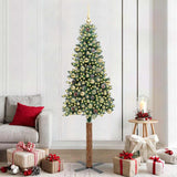 Albero di Natale snodato con 300 LED con supporto Verde 210 cm