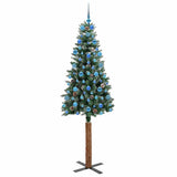 Albero di Natale snodato con 300 LED Verde e Bianco 210 cm