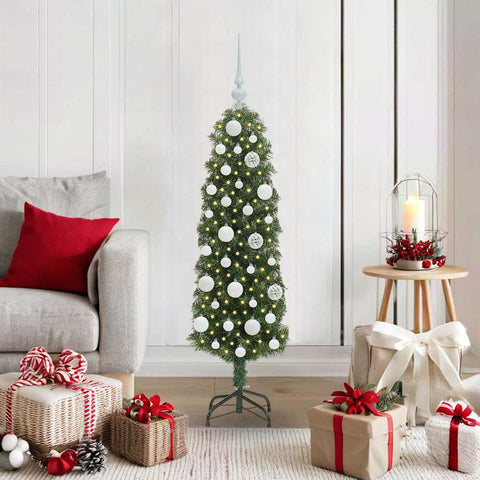 Albero di Natale artificiale con 150 LED Verde 120 cm