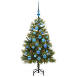 Albero di Natale artificiale pieghevole con coni Verde 120 cm