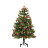 Albero di Natale artificiale pieghevole con coni Verde 150 cm