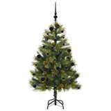 Albero di Natale artificiale pieghevole con coni Verde 150 cm