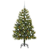 Albero di Natale artificiale pieghevole con coni Verde 150 cm