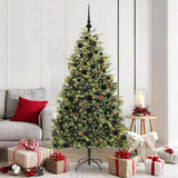 Albero di Natale artificiale pieghevole con coni Verde 180 cm