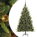 Albero di Natale artificiale pieghevole con coni Verde 180 cm