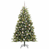 Albero di Natale artificiale pieghevole con coni Verde 180 cm
